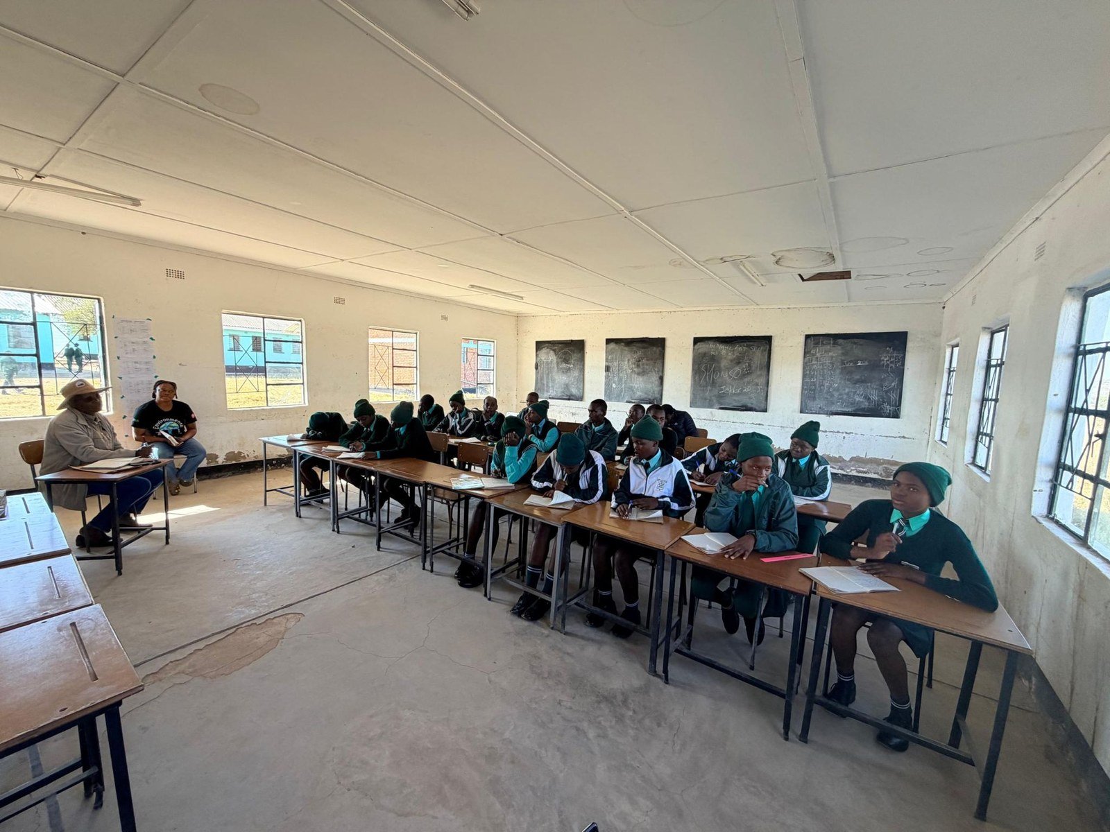 Environmental education session in a school classroom